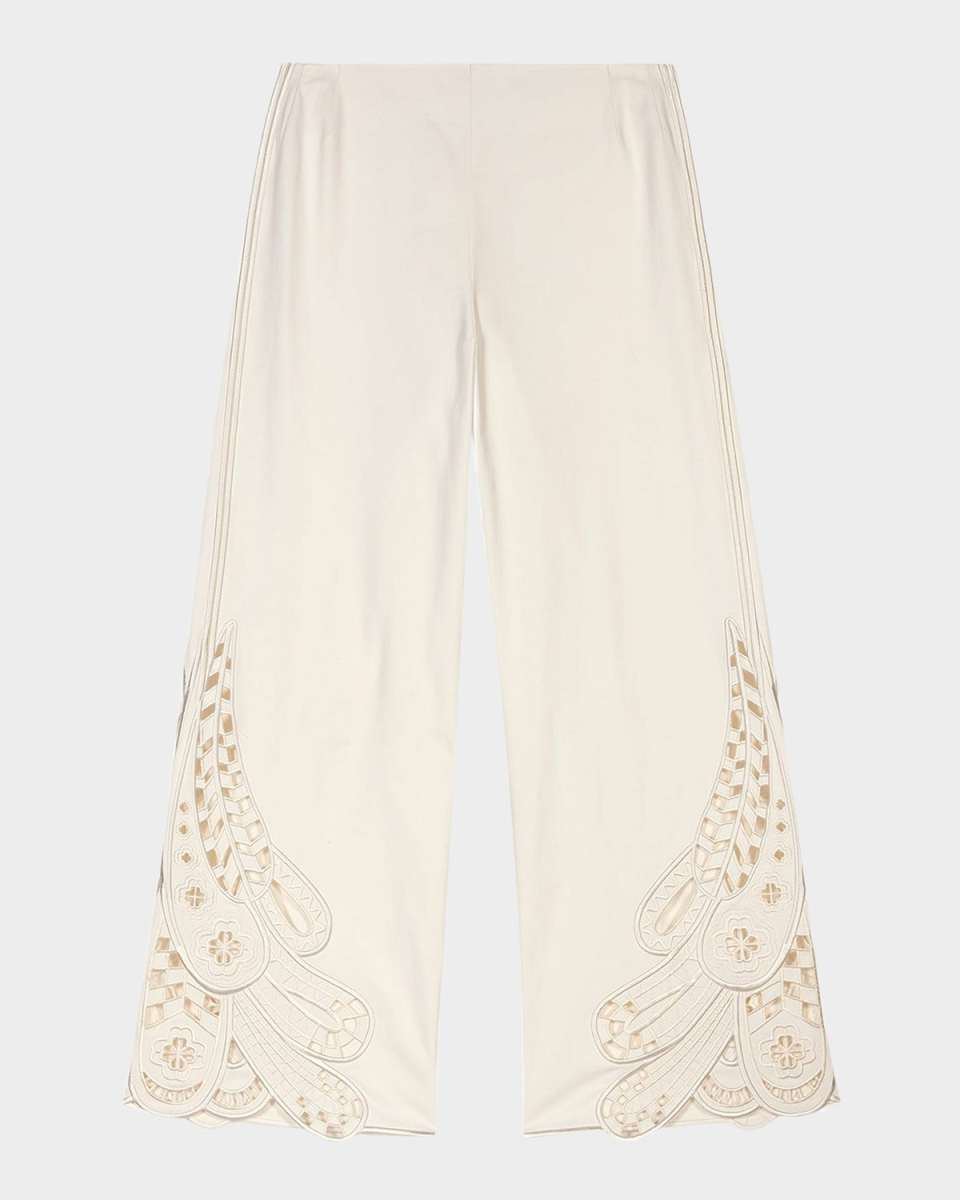 Pauresque Embroidered Flare Pants